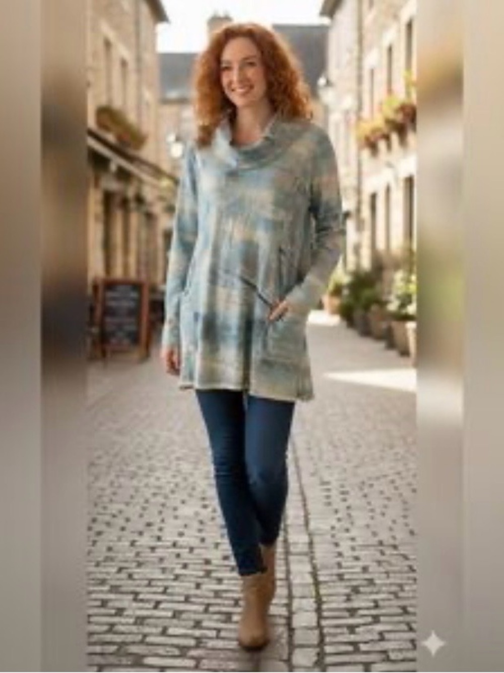 CMC color me cotton Cowl Neck Tunic Dress